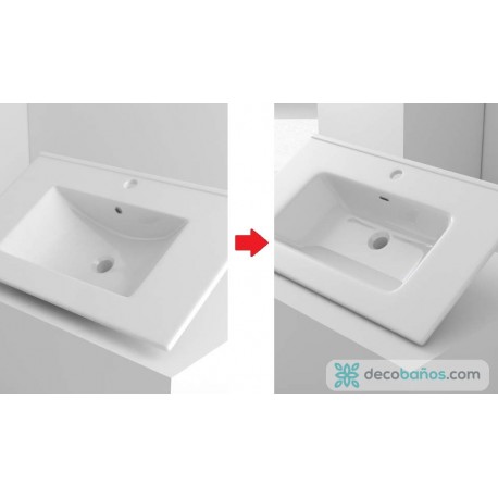 Cambio lavabo cerámico estándar por cerámico XL
